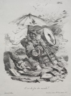 Lithographic Sketches: It is the End of the World! (frontispiece), 1824. Creator: Nicolas Toussaint Charlet (French, 1792-1845); Gihaut.