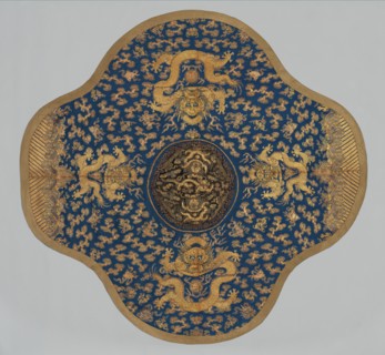 Lobed Square Table Cover, 1800s. Creator: Unknown.