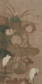 Lotuses, Insects, and Birds, 1800s. Creator: Unknown.
