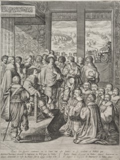Louis XIII Receiving a Deputation of Magistrates. Creator: Abraham Bosse (French, 1602-1676).