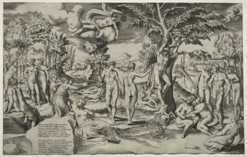 Love in the Elysian Fields, 1563. Creator: Giulio Bonasone (Italian, c. 1510-aft 1576).
