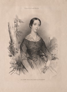 Madam Pauline Garcia-Viardot, 1840. Creator: Achille Devéria (French, 1800-1857); Galerie de la Gazette Musicale of October 25, 1940 to illustrate an article by H. Blanchard on Pauline and Eugénie Gar...