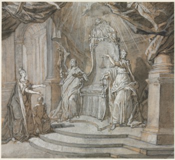 Madame de Maintenon Returning to the Catholic Church [1], 1700s. Creator: Charles Dominique Joseph Eisen (French, 1720-1778).