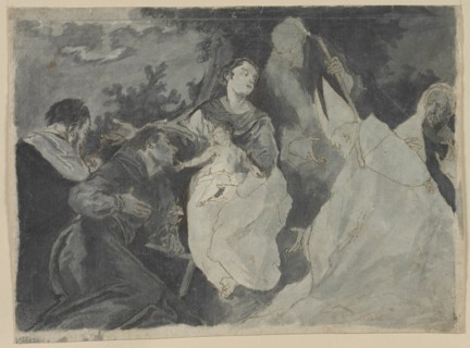 Madonna and Child with Saints, 1700s. Creator: Unknown.