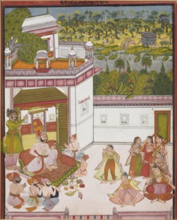 Maharaja of Kotah Listening to Music and Watching Dancers, c. 1820. Creator: Unknown.