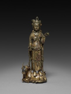 Maheshvara (Shiva) Standing on a Bull, Six Dynasties Period (317-581), Northern Qi Dynasty (550-577) Creator: Unknown.