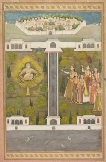Mahliqa, Daughter of the Emperor of China, Pointing at the Bird-Man Khwaja Mubarak...(verso), c. 171 Creator: Unknown.