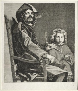 Man Smoking a Pipe and a Small Boy, c. 1660. Creator: Michael Sweerts (Dutch, 1618-1664).
