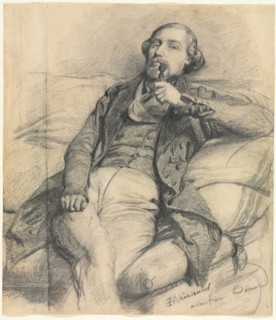 Man Smoking, 1800s. Creator: Ernest Meissonier (French, 1815-1891).