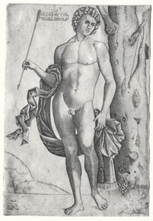 Man with an Arrow, c. 1515. Creator: Benedetto Montagna (Italian, c. 1481-1555/58).