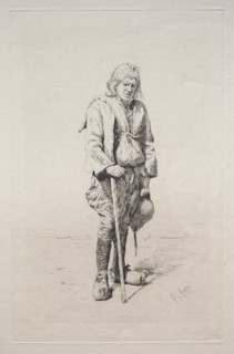 Man with Walking Stick. Creator: Mortimer Menpes (British, 1860-1938).