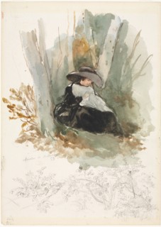 Marie à Bellevue, 1858. Creator: Louis-Joseph Gallait (Belgian, 1810-1887).