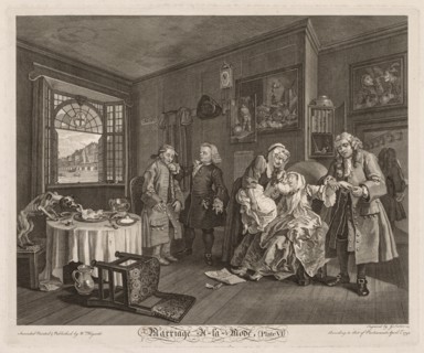 Marriage à la Mode: The Death of the Countess, 1745. Creator: William Hogarth (British, 1697-1764).