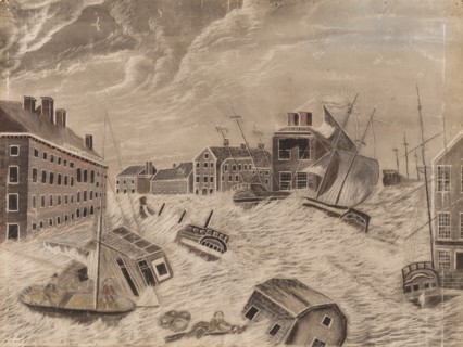 Market Square, Providence, Rhode Island, During the Great September Gale, 1815, 1815. Creator: Unknown.