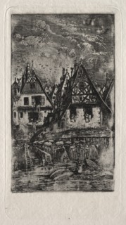 Marketplace with Parasols, 1866. Creator: Rodolphe Bresdin (French, 1822-1885).