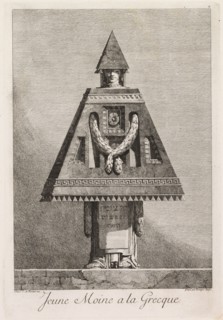 Mascarade à la Grecque: Jeune moine à la Grecque (Plate 9) , 1771. Creator: Benigno Bossi (Italian, 1727-1792).
