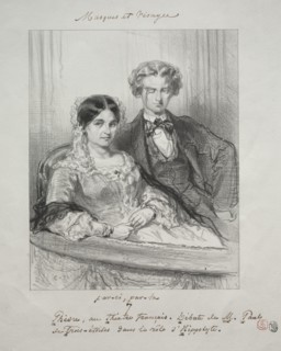 Masques et visages: Paric, par-la: Phèdre au Théâtre-Francais..., 1857-1858. Creator: Paul Gavarni (French, 1804-1866).