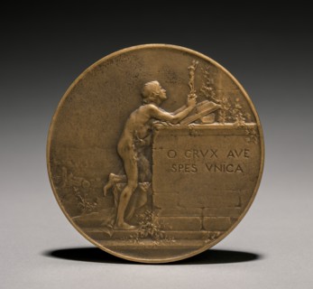 Medal (reverse), 1800s. Creator: Jules Dupré (French, 1811-1889).