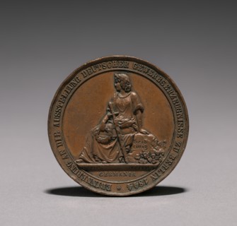 Medal Commemorating the Exhibition of Textiles, Berlin, 1844, 1844. Creator: Emil Schilling (German).