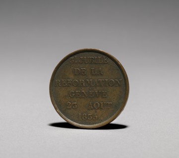 Medal: Commemorating 3c Jubilé de la Reformation Genève 23 Aôut 1835 (reverse), 1835. Creator: Unknown.
