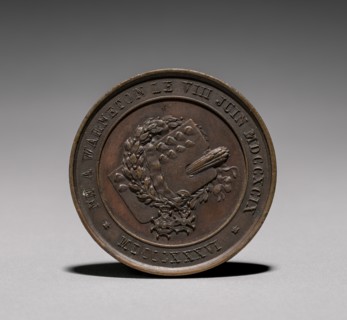 Medal: Eugene Verboeckhoven (reverse), 1800s. Creator: Unknown.