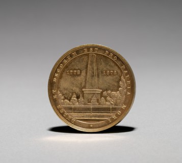 Medal: In Commemoration of the Battle and Massacre of Wyoming, 3 July 1778 (reverse), 1878. Creator: Unknown.
