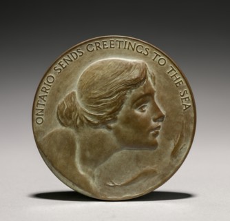 Medal: Ontario Sends Greetings to the Sea (obverse), 1800s-1900s. Creator: Lorado Taft (American, 1860-1936).
