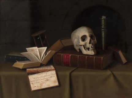Memento Mori, "To This Favour", 1879. Creator: William Michael Harnett (American, 1848-1892).