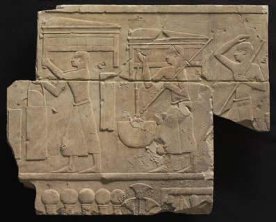 Men Bearing Tomb Equipment, 667-647 BC. Creator: Unknown.