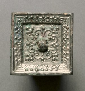Miniature Square Mirror , 589-618. Creator: Unknown.