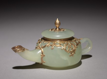 Miniature Teapot, before 1896. Creator: House of Fabergé (Russian, 1842-1918); Mikhail Evlampievich Perkhin (Russian, 1860-1903).