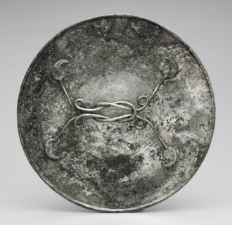 Mirror with a Handle in the Form of a Herakles Knot, c. 280-400. Creator: Unknown.