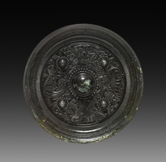 Mirror with Four Nipples, Immortals, Dragon and Tiger, c. 125-220. Creator: Unknown.