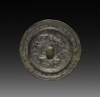 Mirror with Paired Felines, late 6th-7th Century. Creator: Unknown.