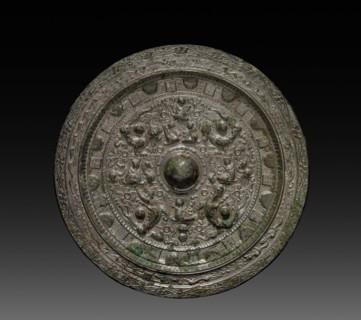 Mirror with Xiwangmu, c. 317-400. Creator: Unknown.