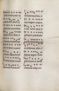 Missale: Fol. 112: contains some music as part of Palm Sunday liturgy, 1469. Creator: Bartolommeo Caporali (Italian, c. 1420-1503).