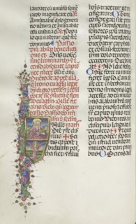Missale: Fol. 116: Saint Matthew with Angel, 1469. Creator: Bartolommeo Caporali (Italian, c. 1420-1503).