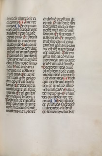 Missale: Fol. 121: contains music for "Hely Hely Lama etc." within St. Mattion Passion, 1469. Creator: Bartolommeo Caporali (Italian, c. 1420-1503).
