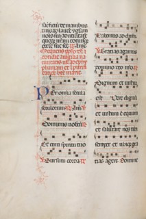 Missale: Fol. 176v: Music for various ordinary prayers, 1469. Creator: Bartolommeo Caporali (Italian, c. 1420-1503).