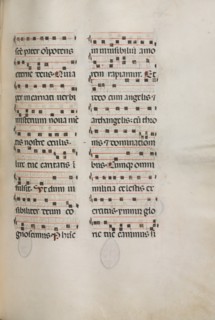 Missale: Fol. 177: Music for various ordinary prayers, 1469. Creator: Bartolommeo Caporali (Italian, c. 1420-1503).