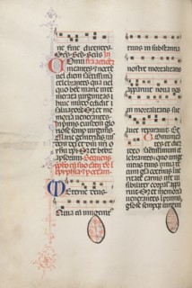 Missale: Fol. 177v: Music for various ordinary prayers, 1469. Creator: Bartolommeo Caporali (Italian, c. 1420-1503).