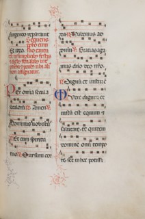 Missale: Fol. 179: Music for various ordinary prayers, 1469. Creator: Bartolommeo Caporali (Italian, c. 1420-1503).