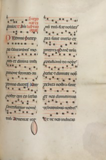 Missale: Fol. 189: Music for various prayers, 1469. Creator: Bartolommeo Caporali (Italian, c. 1420-1503).