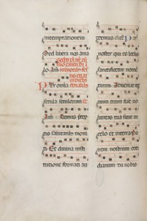 Missale: Fol. 189v: Music for various prayers, 1469. Creator: Bartolommeo Caporali (Italian, c. 1420-1503).