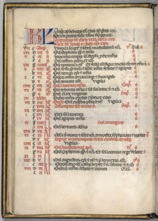Missale: Fol. 6v: August Calendar Page, 1469. Creator: Bartolommeo Caporali (Italian, c. 1420-1503).