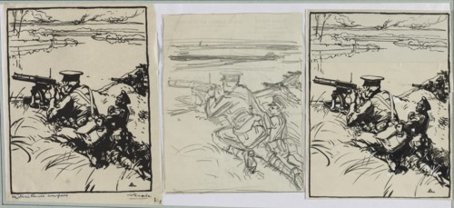Mitrailleurs anglais, 1914. Creator: Auguste Louis Lepère (French, 1849-1918).