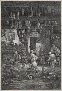 Moldavian Interior, 1856. Creator: Rodolphe Bresdin (French, 1822-1885).