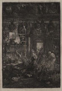 Moldavian Interior, 1865. Creator: Rodolphe Bresdin (French, 1822-1885).