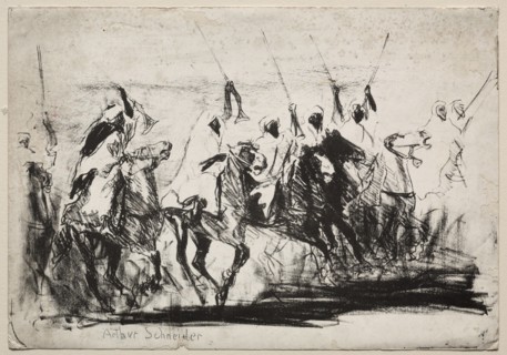 Moorish Lancers, Fantasia, c. 1900. Creator: Arthur E. Schneider.