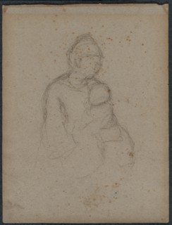 Mother and Child (recto), 1870s. Creator: Paul Gauguin (French, 1848-1903).